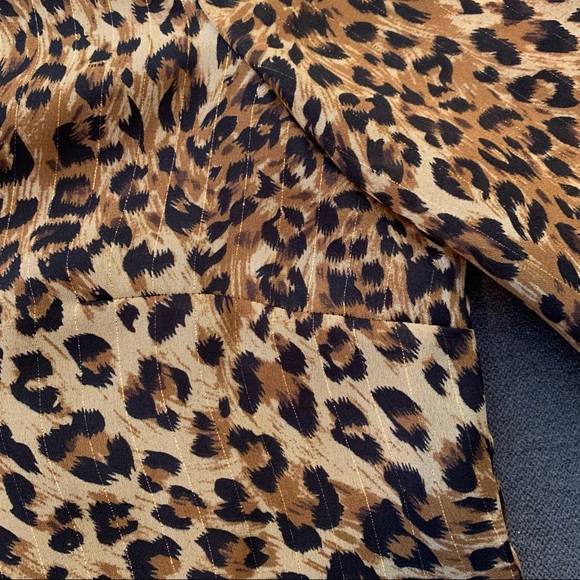 DressBarn leopard sheer with cuffed sleeve sz 14/16 - Picture 4 of 9